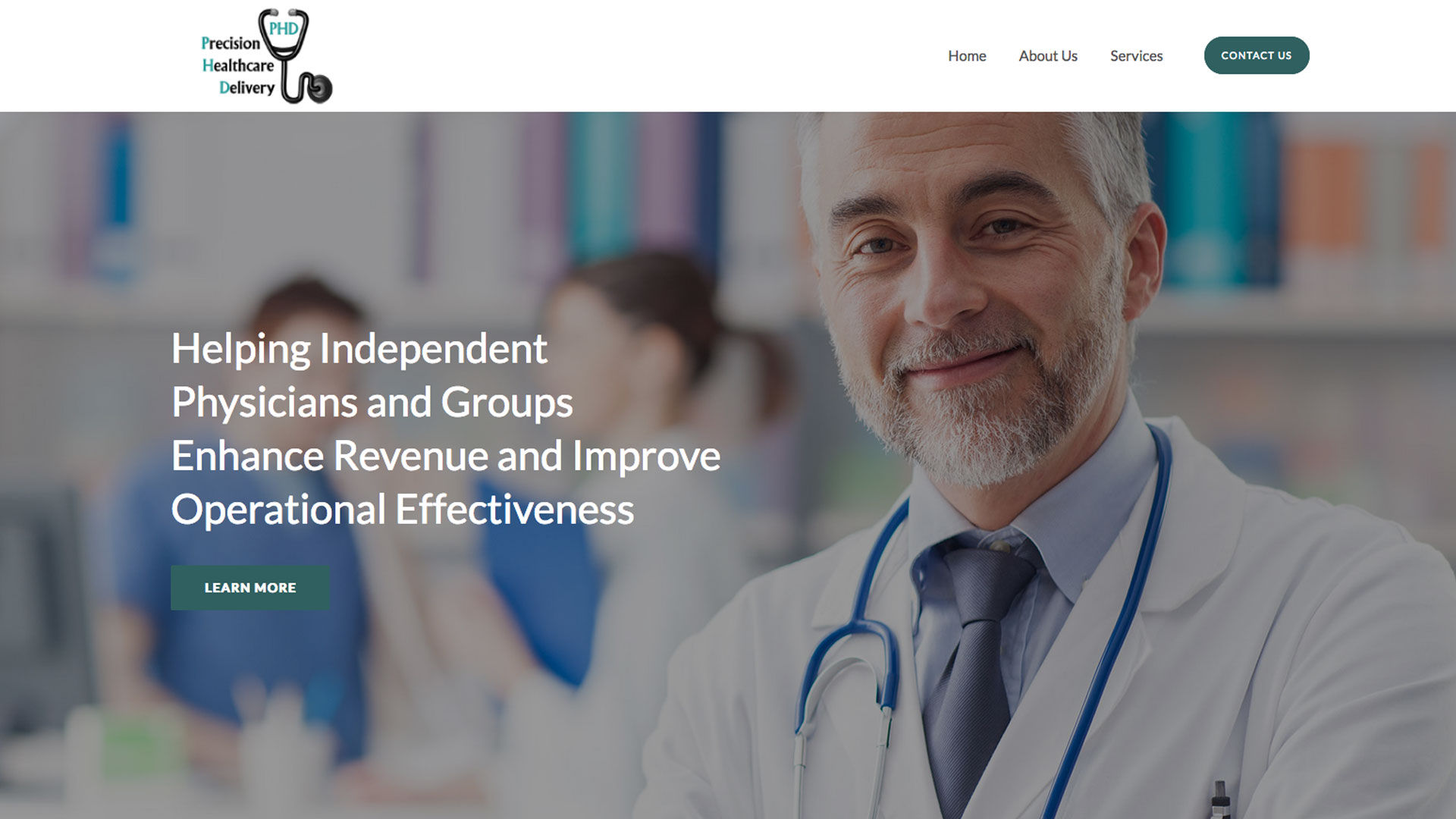 Precision Healthcare Delivery website home page image